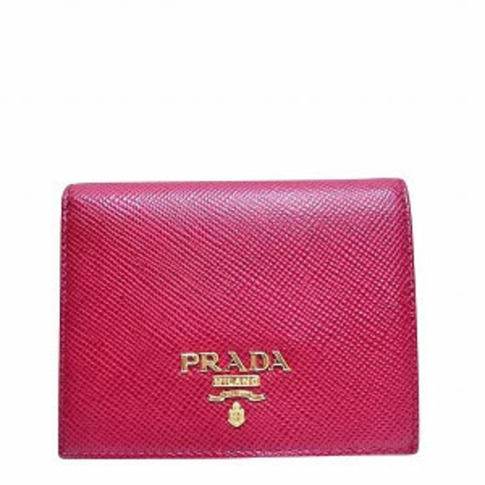 Prada Saffiano Red Bi fold Wallet